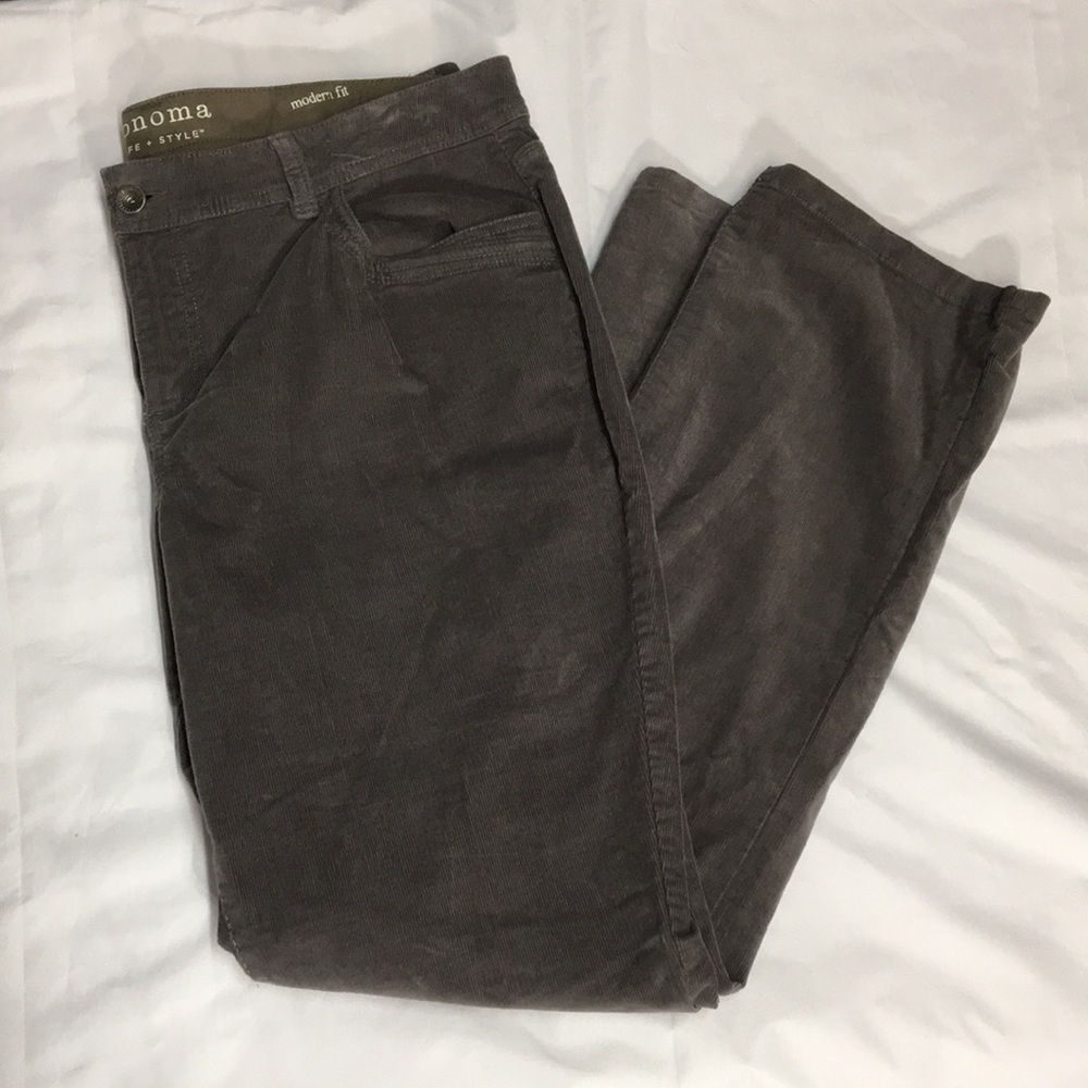 Sonoma Women’s Gray Suede Pants Size 16 Boot Cut Like-NEW Condition